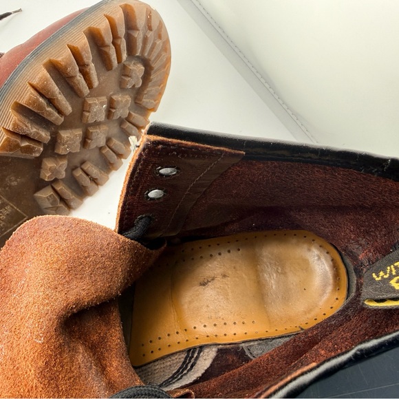 Dr. Martens Burgundy Leather Ankle Boots - Picture 5 of 6